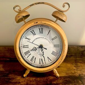 Rustic Yellow Analog Clock